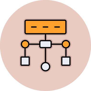 Algoritma. Web simgesi basit tasarım          