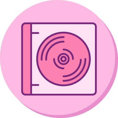 CD mi? Web simgesi basit illüstrasyon                