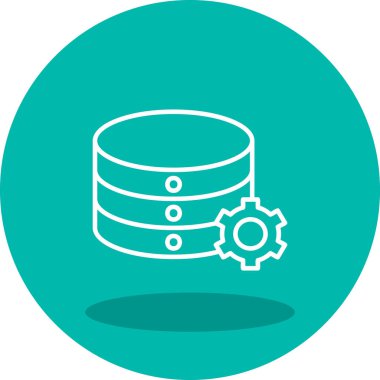 veritabanı. Web simgesi basit illüstrasyon 