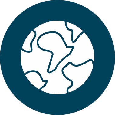 toprak küresi simgesi, vektör illüstrasyonu basit tasarım