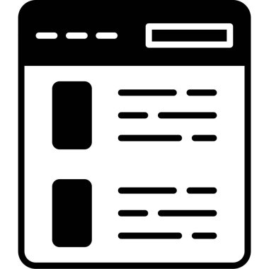 Tarayıcı Kontrol Listesi web simgesi, vektör illüstrasyonu