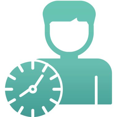 zaman yönetimi simgesi, vektör illüstrasyonu basit tasarım