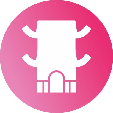 Dojo binası simgesi, vektör illüstrasyonu basit tasarım