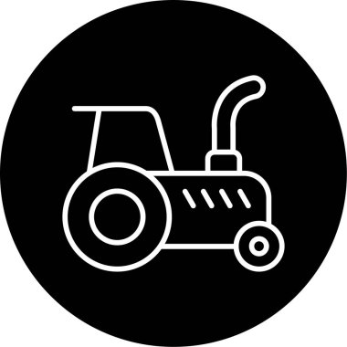 Traktör ikon vektör illüstrasyonu