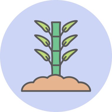 Bamboo icon, vector illustration simple design