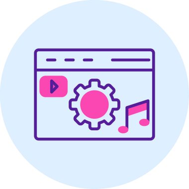 İçerik Yönetimi modern simge, vektör illüstrasyonu                  