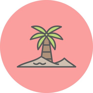 Oasis Web simgesi, vektör illüstrasyonu 