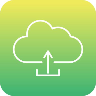 Bulut simge vektör çizim upload          