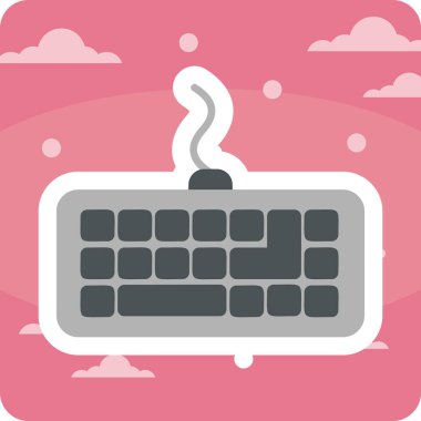 Klavye web simgesinin vektör illüstrasyonu