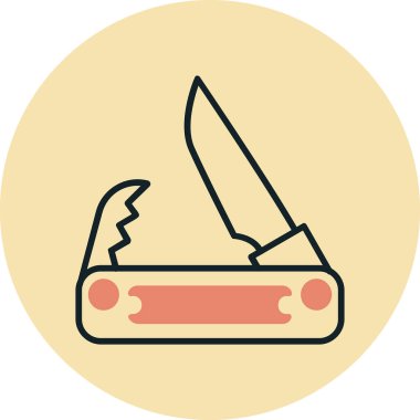 Cep bıçak simge vektör çizim