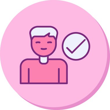 Onaylanmış Adaylar web simgesi vektör illüstrasyonu