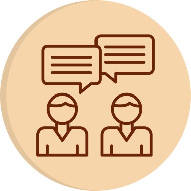 converstation simgesi, vektör illüstrasyonu basit tasarım