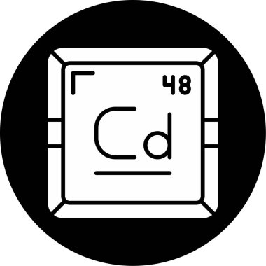 Periyodik tablo simgesinin kimyasal elementi kadmiyum