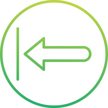 Sol ok simge vektör çizim        