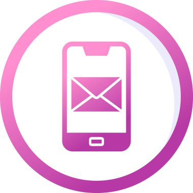 Telefon mesajı simge vektör çizim