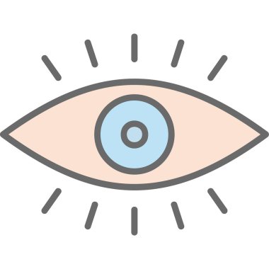 vizyon. Web simgesi basit illüstrasyon