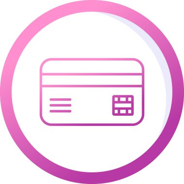 Kredi Kartı. Web simgesi basit illüstrasyon 