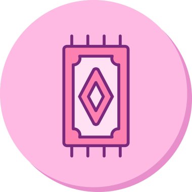 Bir halı simgesinin web illüstrasyonu