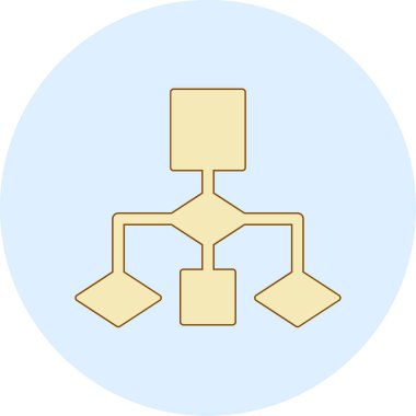 Akış Çizelgesi simgesi, vektör illüstrasyonu             