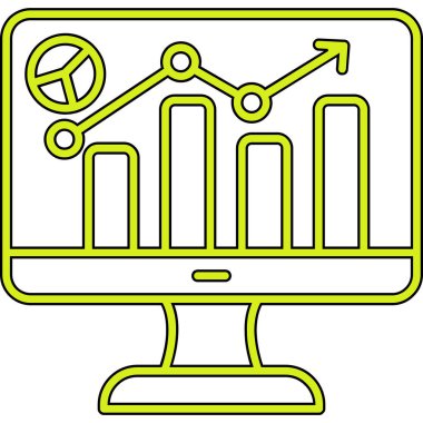 Analytics icon, vector illustration simple design