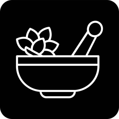 Havan ve tokmak simgeleri, web basit illüstrasyon