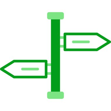 Yol İşaretinin vektör simgesi