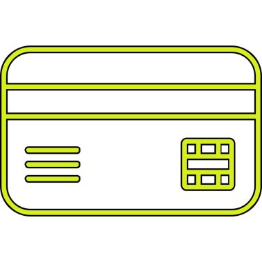 Kredi Kartı. Web simgesi basit illüstrasyon 