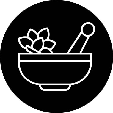 Havan ve tokmak simgeleri, web basit illüstrasyon