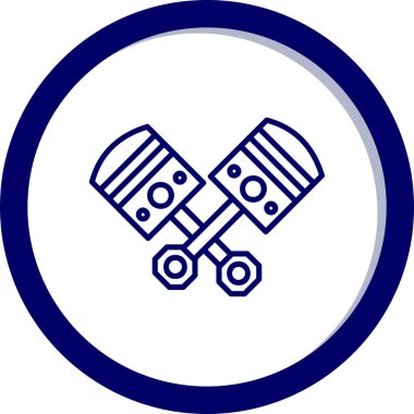 Pistons simgesi, vektör illüstrasyonu basit tasarım