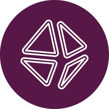 soyut sekizgen şekil ağ simgesi