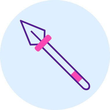 Mızrak simgesi vektör illüstrasyonu