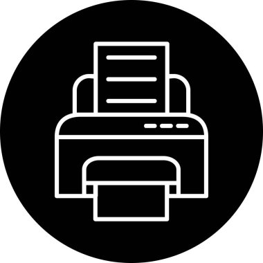 yazıcı web simgesi basit illüstrasyon 