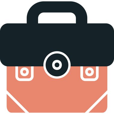 Bavul. Web simgesi basit illüstrasyon 