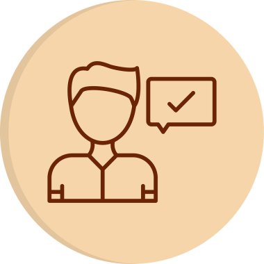 Düz simge, vektör gösterimi yanıtla 