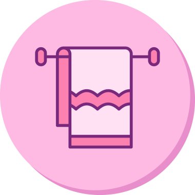 Havlu ağ simgesi, vektör illüstrasyonu 