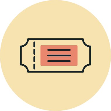 Bilet web simgesi, vektör çizim