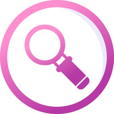 Büyütme cam simgesi, vektör illüstrasyonu 