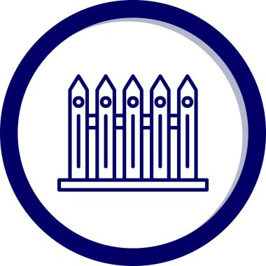 çit web simgesi, vektör çizim