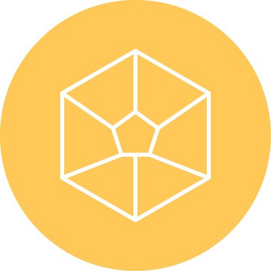 soyut ikosahedron şekli ağ simgesi