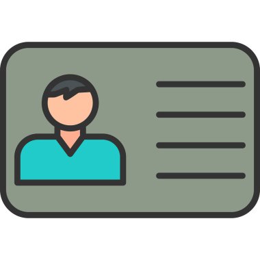 Ofis Kimliği Web simgesi, vektör illüstrasyonu