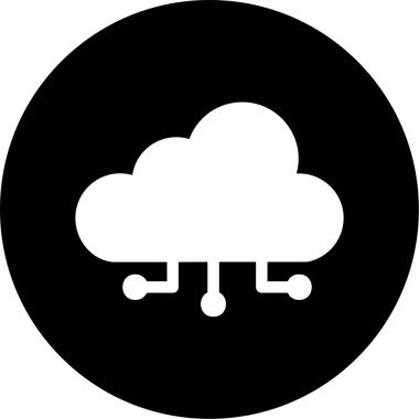 bulut hesaplama web simgesi vektör illüstrasyonu 