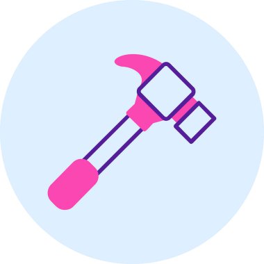 Çekiç ağı simgesi, basit vektör illüstrasyonu 