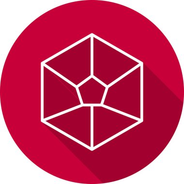 soyut ikosahedron şekli ağ simgesi