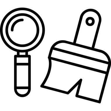 Arkeoloji araçları simgesi, vektör illüstrasyonu