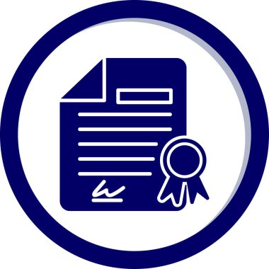 Diploma simgesi, vektör illüstrasyonu basit tasarım