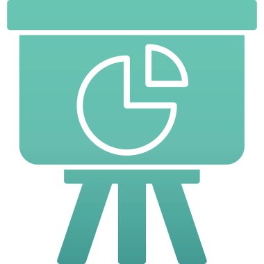 Pasta çizelgesi simgesi, vektör illüstrasyonu 