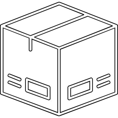 Paket, dağıtım simgesi vektör illüstrasyonu 