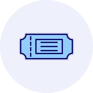 Bilet web simgesi, vektör çizim
