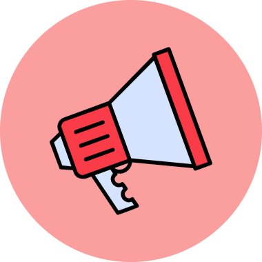 megafon web simgesi, vektör çizim 