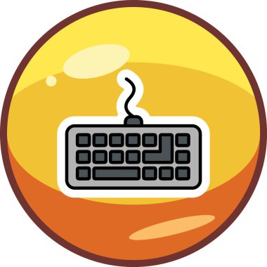 Klavye web simgesinin vektör illüstrasyonu